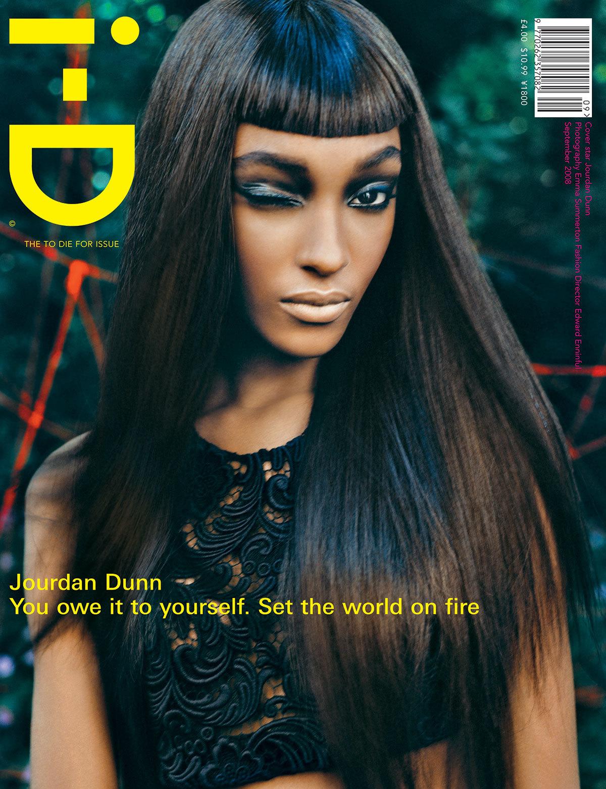 Capa da revista i-D com Jourdan Dunn