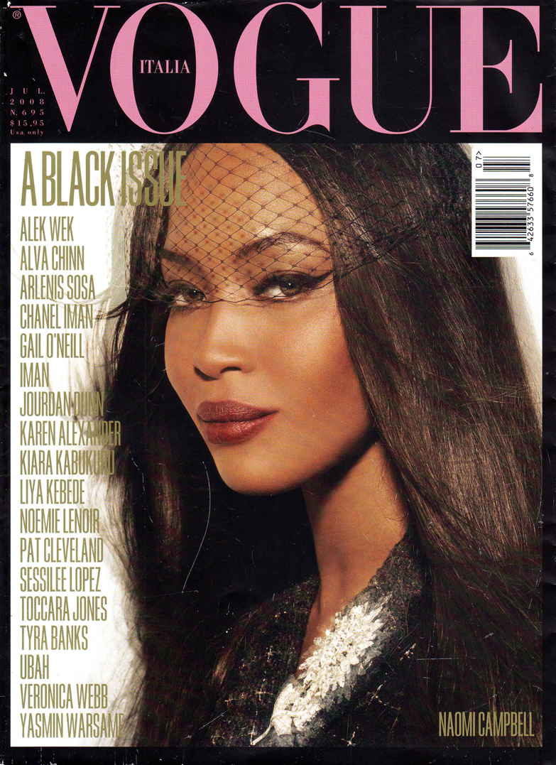 Capa Vogue Itália Junho 2018 com Naomi Campbell