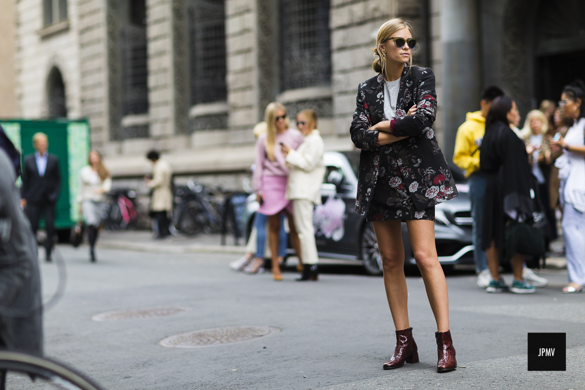 Streetstyle com estampa floral em Oslo